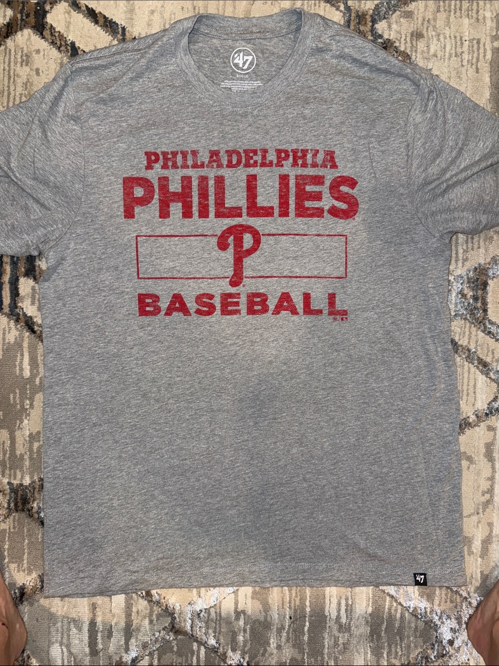 47 Philadelphia Phillies Gray and Red Graphic Tee